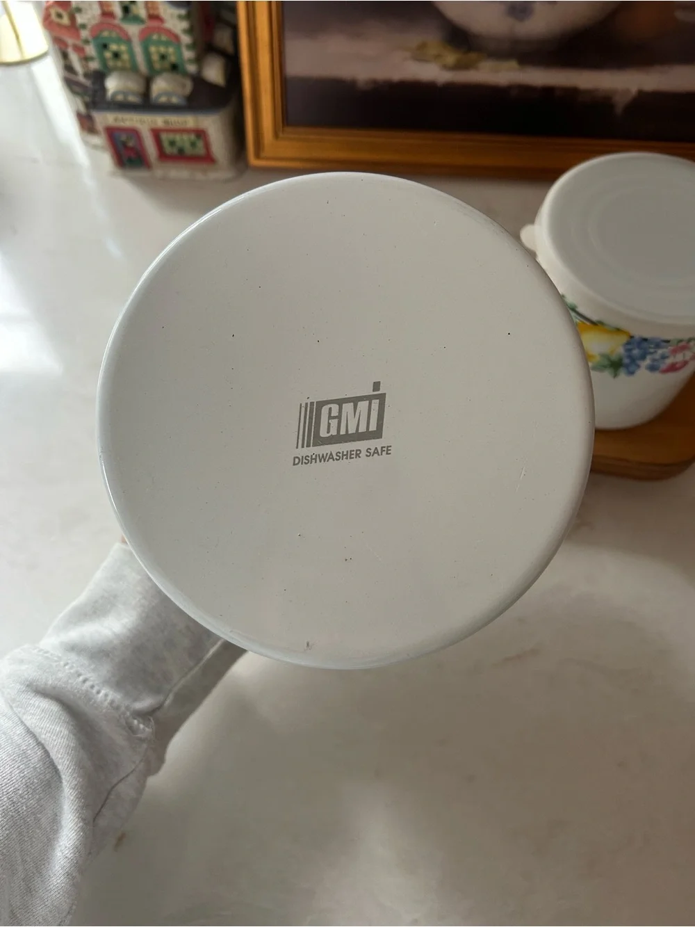 Vintage GMI Fruit Kitchen Canister Set of 2 Metal Storage Containers